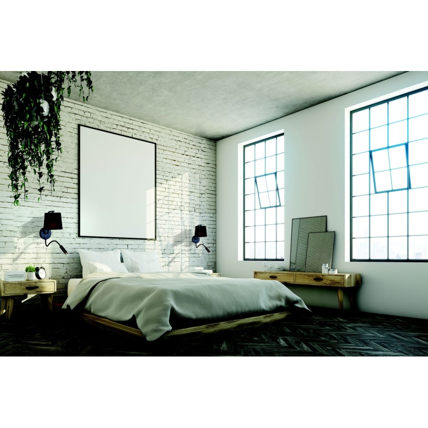 Zambelis H57 - fleksibilna LED svetiljka LED/3W + 1xE27/40W/230V crna