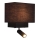 Zambelis H59 - LED zidna lampa LED/3W + 1xE27/40W/230V crna