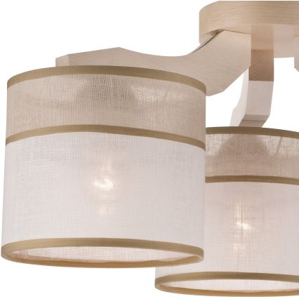 Zamenski abažur za luster, stonu lampu i zidnu svetiljku ANDREA E27, prečnik 16 cm, bež/siva