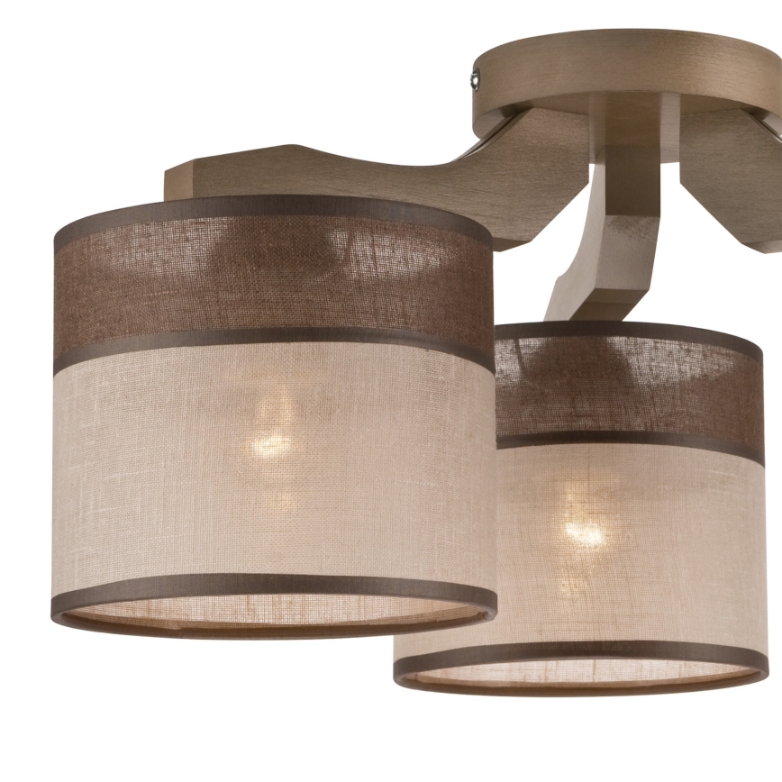 Zamenska prigušiva za luster, podnu lampu i zidnu svetiljku ANDREA E27, prečnik 16 cm, braon/bež
