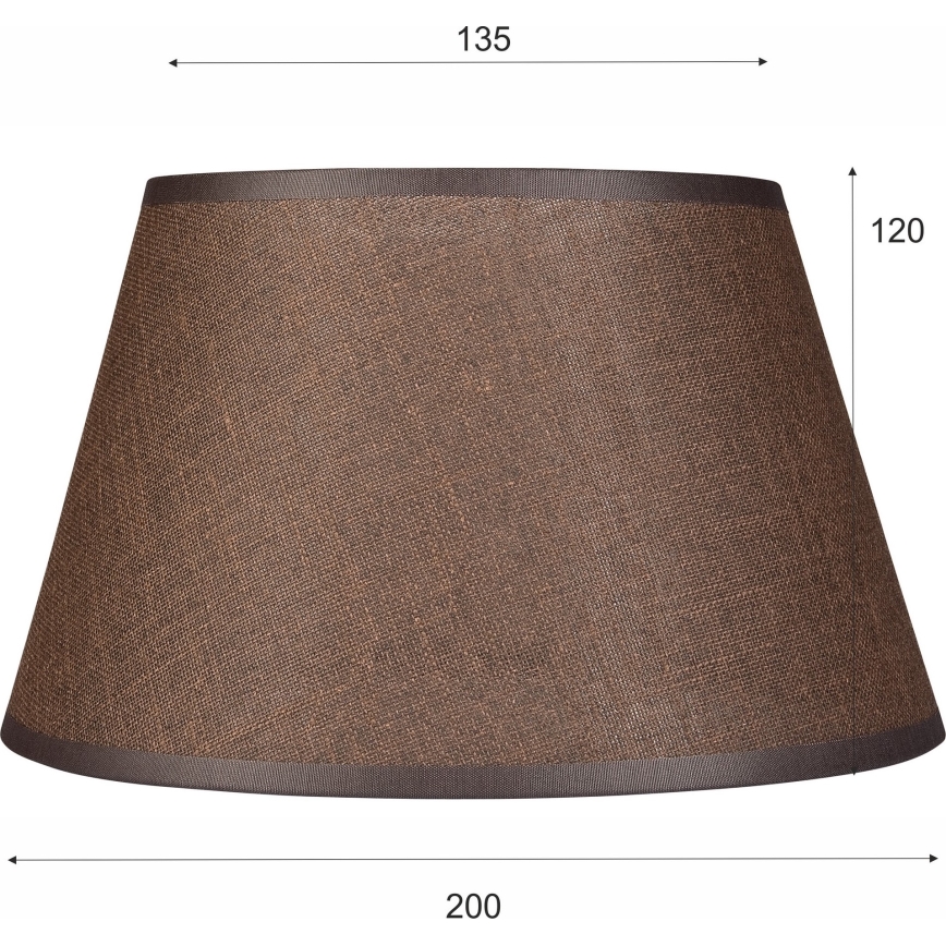 Rezervni abažur za luster i zidno svetlo ANTONIO E14 120x200 mm braon