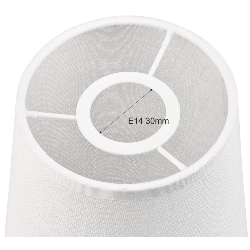 Zamenski abažur za luster i zidno svetilo ANTONIO E14 150x120 mm, u beloj boji