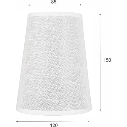 Zamenski abažur za luster i zidno svetilo ANTONIO E14 150x120 mm, u beloj boji