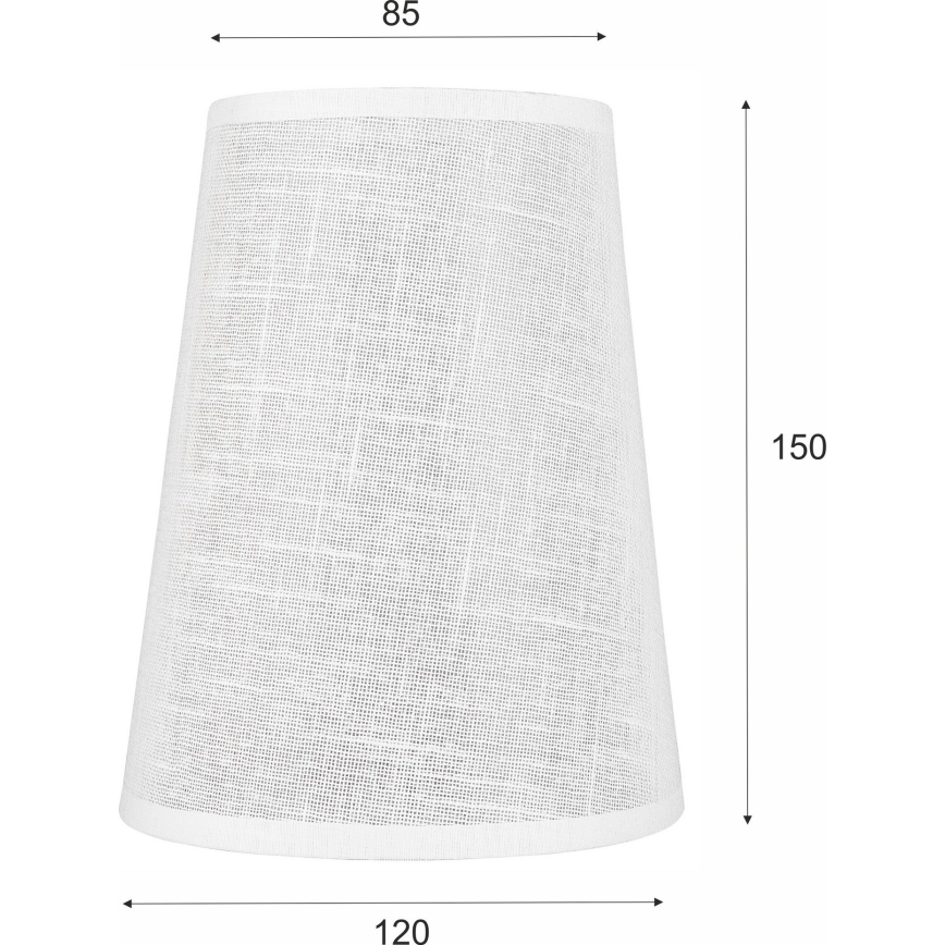 Zamenski abažur za luster i zidno svetilo ANTONIO E14 150x120 mm, u beloj boji