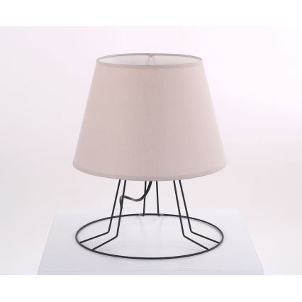 Zamenski abažur za stolnu lampu E27, prečnik 20 cm, bež