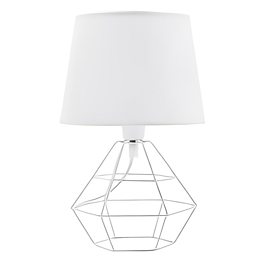 Zamenski abažur za stonu lampu DIAMOND E27 17x20 cm, beli