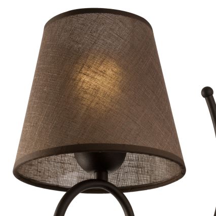 Zamenski abažur za zidno svetilo LORENZO E27, prečnika 16 cm, braon — elegantno i praktično rešenje za osveženje vašeg osvetljenja.
