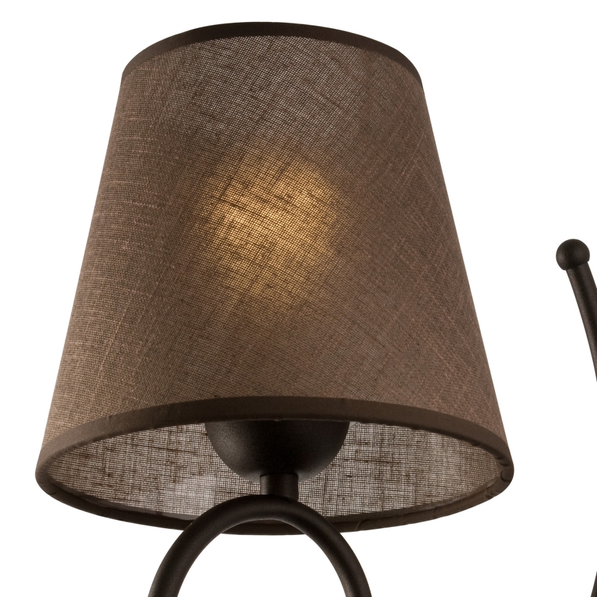 Zamenski abažur za zidno svetilo LORENZO E27, prečnika 16 cm, braon — elegantno i praktično rešenje za osveženje vašeg osvetljenja.