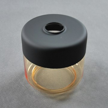 Zamensko staklo za luster AMBER E27, prečnik 14 cm, crno/zadimljeno bež