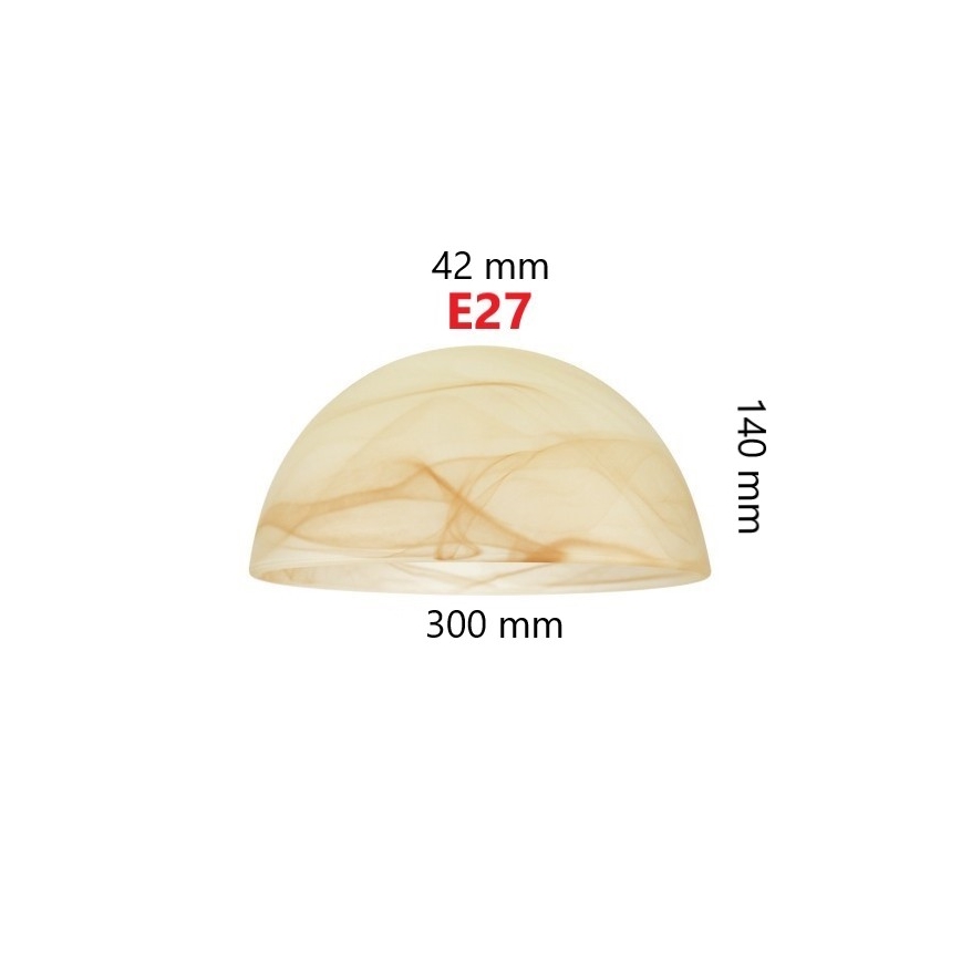 Zamensko staklo za luster E27, Ø 300 x 140 mm