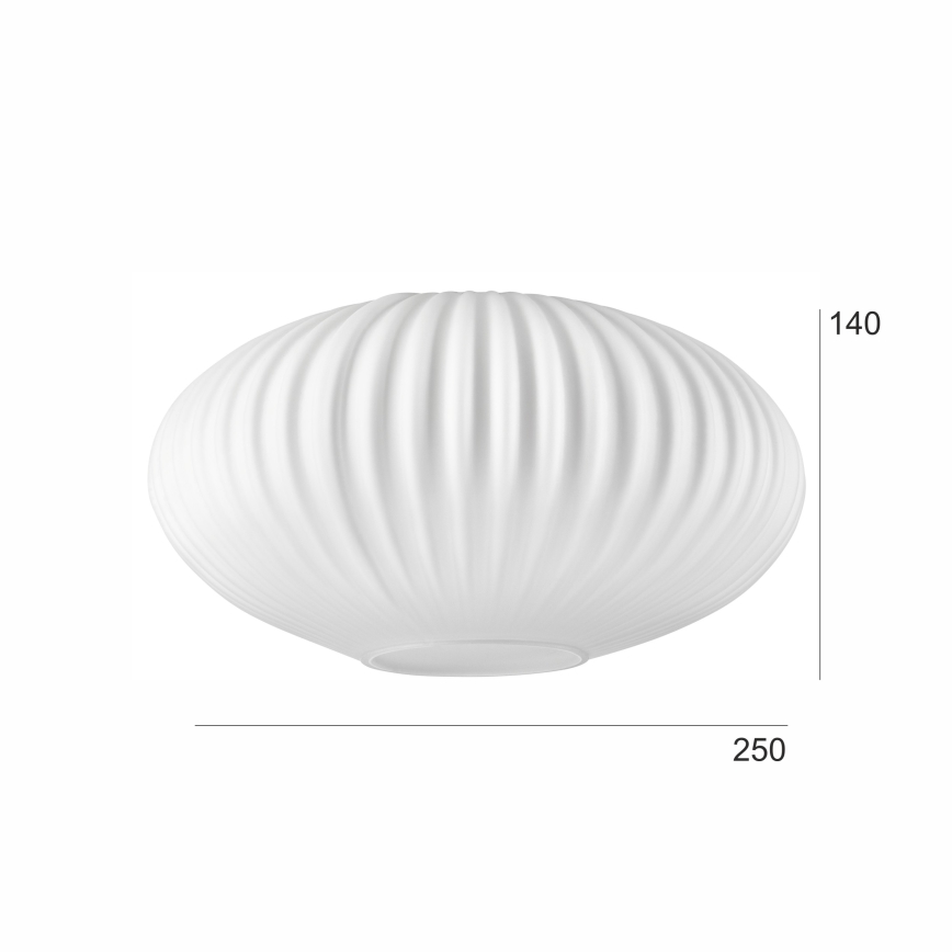 Zamensko staklo za luster HARMA E27 14x25 cm belo