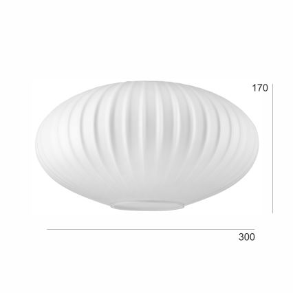 Zamensko staklo za luster HARMA E27 17x30 cm, belo