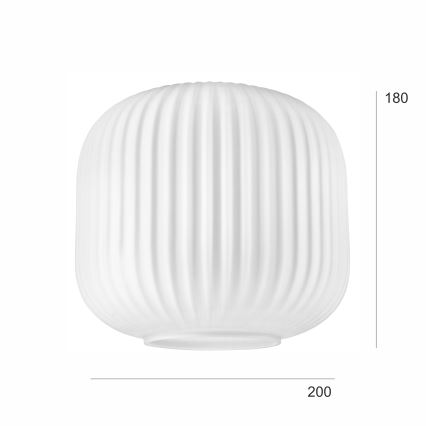 Zamensko staklo za luster HARMA E27 18x20 cm belo