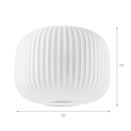 Zamensko staklo za luster HARMA E27 23x25 cm, belo