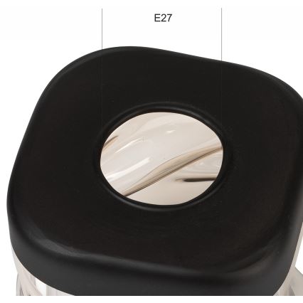 Zamensko staklo za luster HUGO, grlo E27, prečnika 9,5 cm