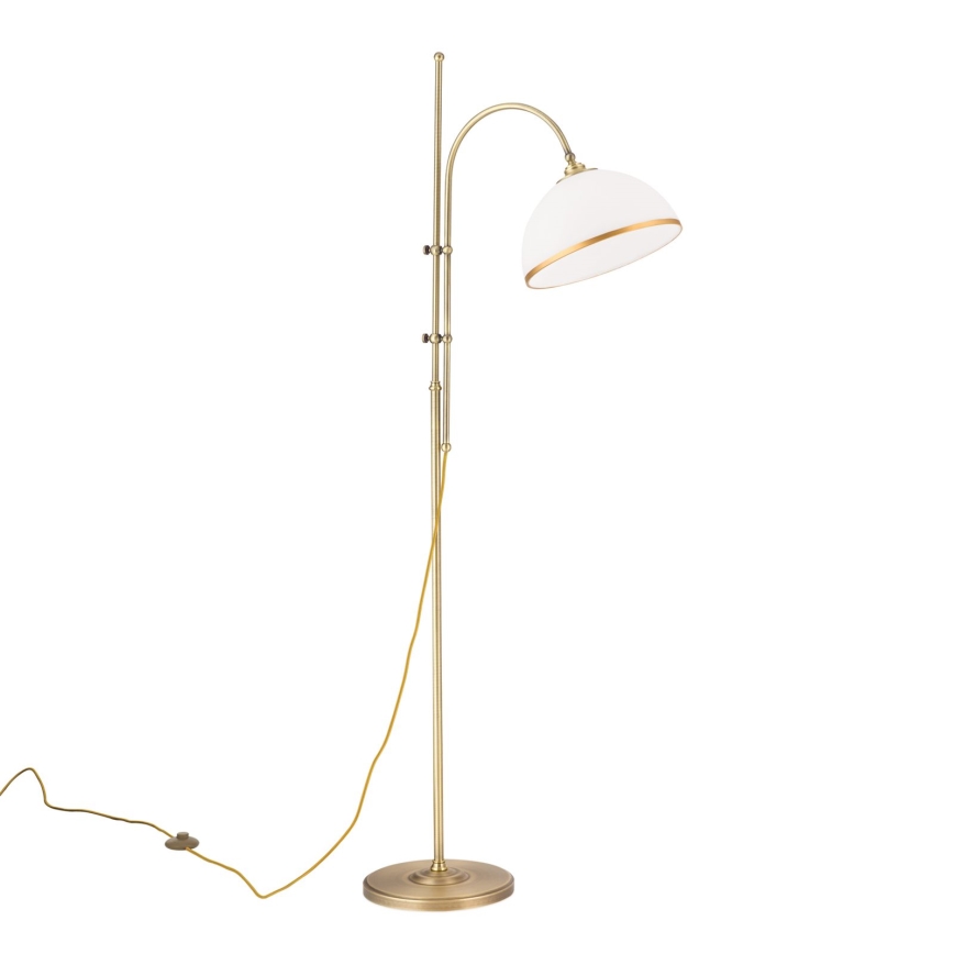 Zamensko staklo za luster i podnu lampu OLD LAMP E27, prečnik 30 cm, bela/zlatna