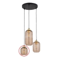 Zamensko staklo za luster KARO E27, prečnika 14 cm, prigušiva braon