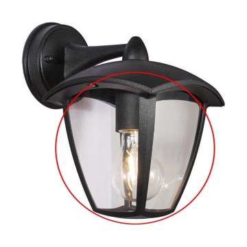 Zamensko staklo za zidno svetilo, luster i lampu LUNA E27, prozirno