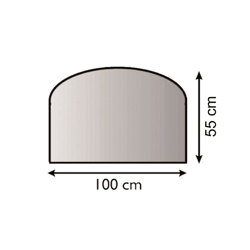 Zaštitno staklo ispod peći 1000x550x6 mm, polukružno