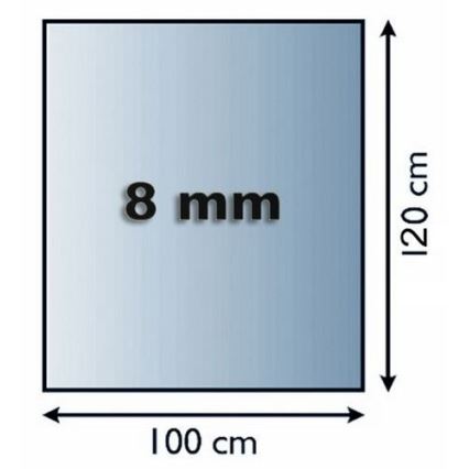 Zaštitno staklo ispod peći 1200x1000x8 mm, pravougaono