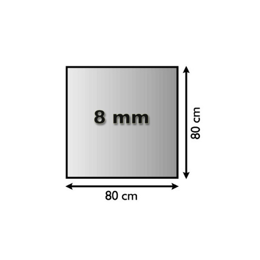 Zaštitno staklo ispod peći 800x800x8 mm, kvadratno