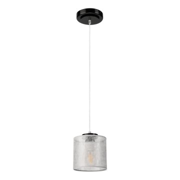Zavesni luster ROSA na kablu 1xE27/60W/230V crna/siva