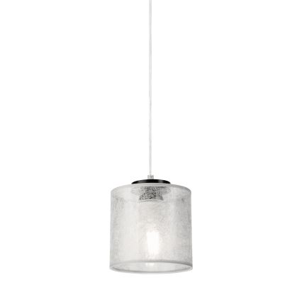 Zavesni luster ROSA na kablu 1xE27/60W/230V crna/siva