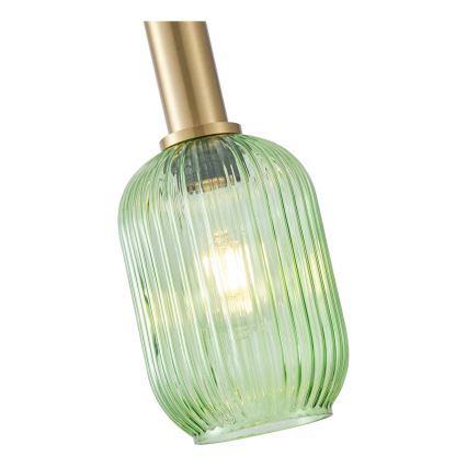 Zeleni luster TOPAZ na sajli 1xE27/15W/230V, prečnik 13 cm