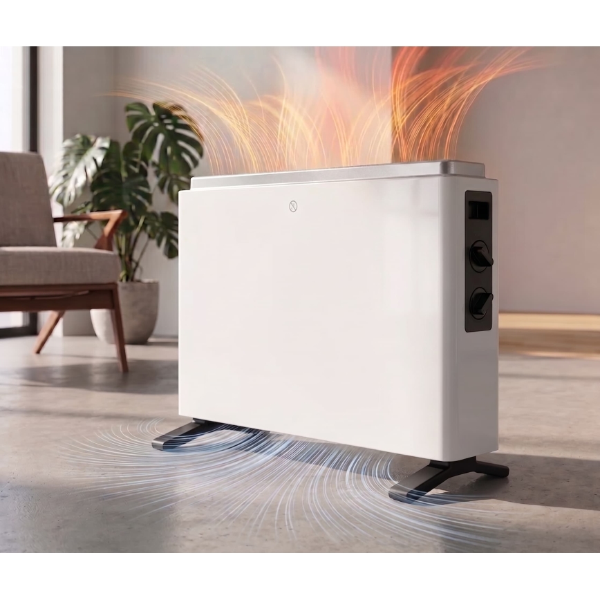 ZEVENTI - Električni direktni grejač/konvektor 800/1200/2000W/230V bela