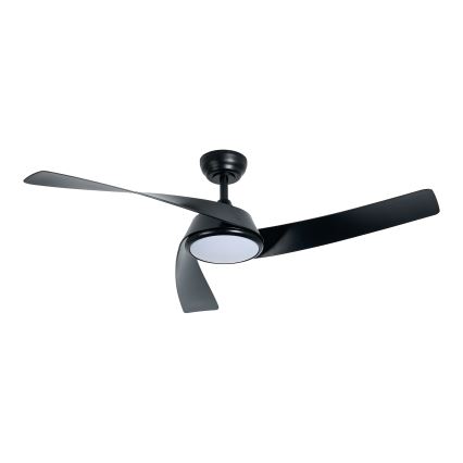 ZEVENTI - LED prigušiva stropni ventilator AERYS LED/24W/230V 3000/4000/6000K Wi-Fi Tuya crna + daljinski upravljač