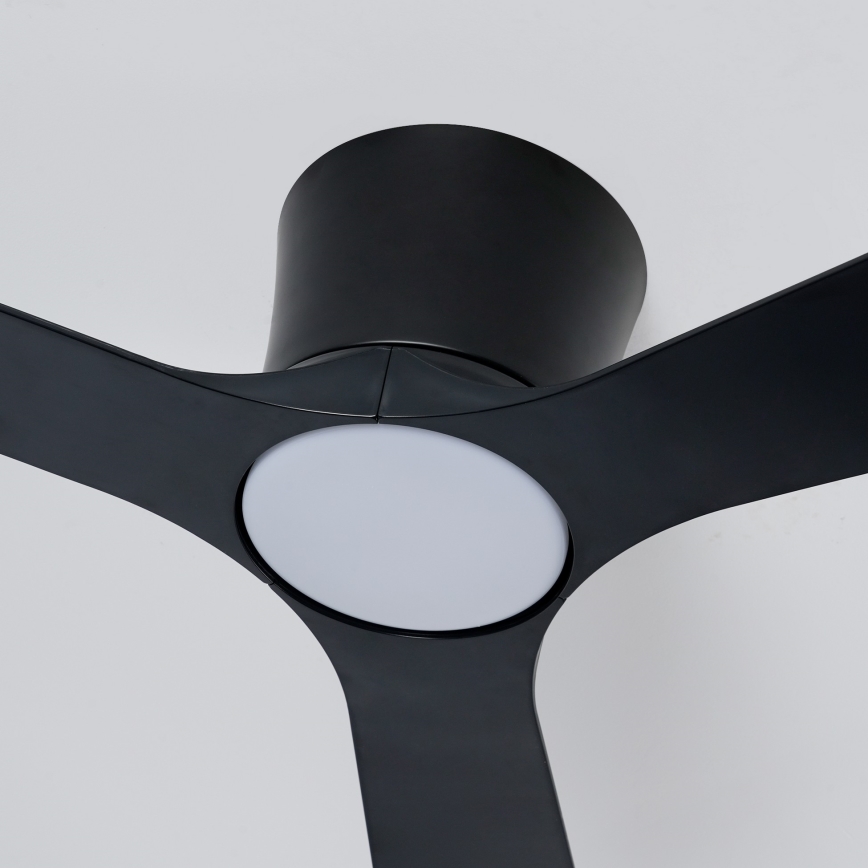 ZEVENTI - LED prigušiva plafonski ventilator AUREX LED/24W/230V 3000/4000/6000K Wi-Fi Tuya crna + daljinski upravljač