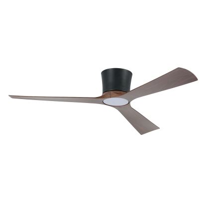 ZEVENTI - LED prigušiva plafonski ventilator AUREX LED/24W/230V 3000/4000/6000K Wi-Fi Tuya crna/orah + daljinski upravljač