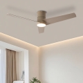 ZEVENTI - LED plafonski ventilator BARROSA LED/18W/230V 3000/4000/6000K Wi-Fi Tuya bež + daljinski upravljač