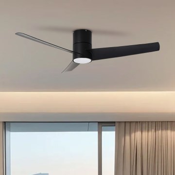 ZEVENTI - LED plafonski ventilator BARROSA LED/18W/230V 3000/4000/6000K Wi-Fi Tuya crna + daljinski upravljač