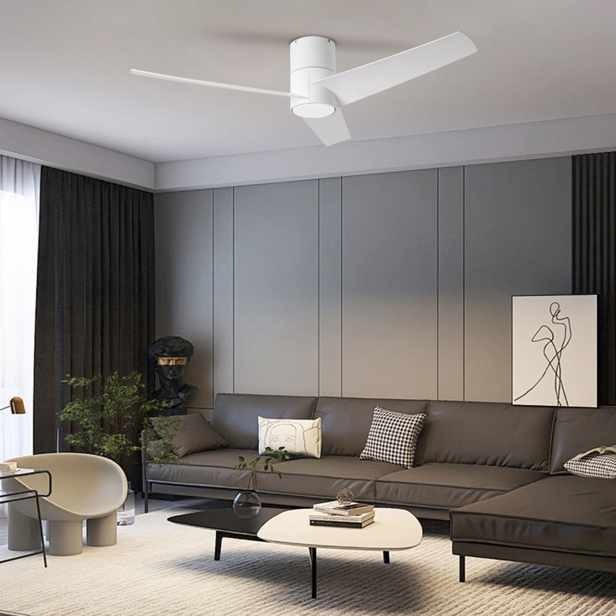 ZEVENTI - LED plafonski ventilator BARROSA LED/18W/230V 3000/4000/6000K Wi-Fi Tuya bela + daljinski upravljač
