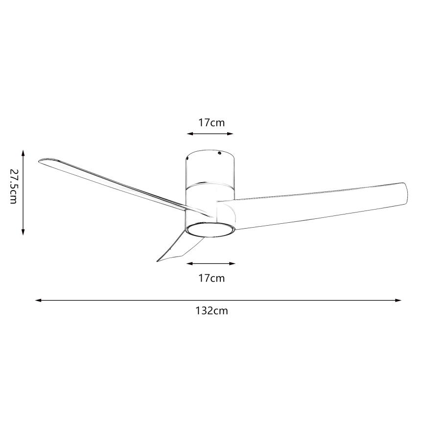 ZEVENTI - LED plafonski ventilator BARROSA LED/18W/230V 3000/4000/6000K Wi-Fi Tuya bela + daljinski upravljač