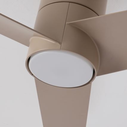 ZEVENTI - LED plafonski ventilator BARROSA LED/18W/230V 3000/4000/6000K Wi-Fi Tuya bež + daljinski upravljač