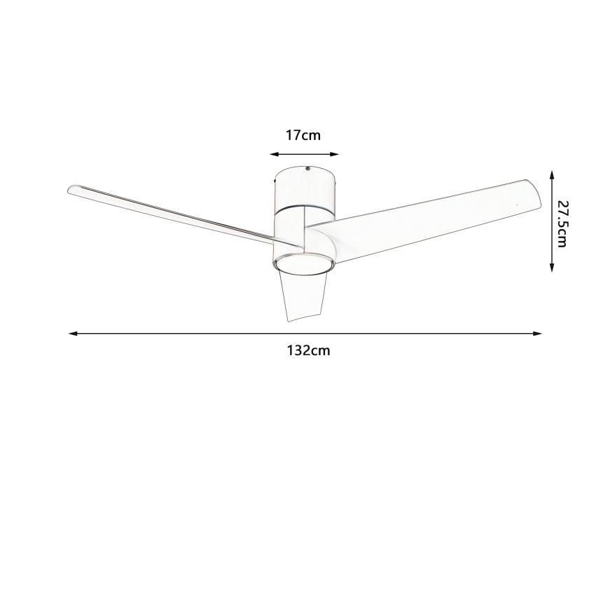 ZEVENTI - LED plafonski ventilator BARROSA LED/18W/230V 3000/4000/6000K Wi-Fi Tuya bež + daljinski upravljač