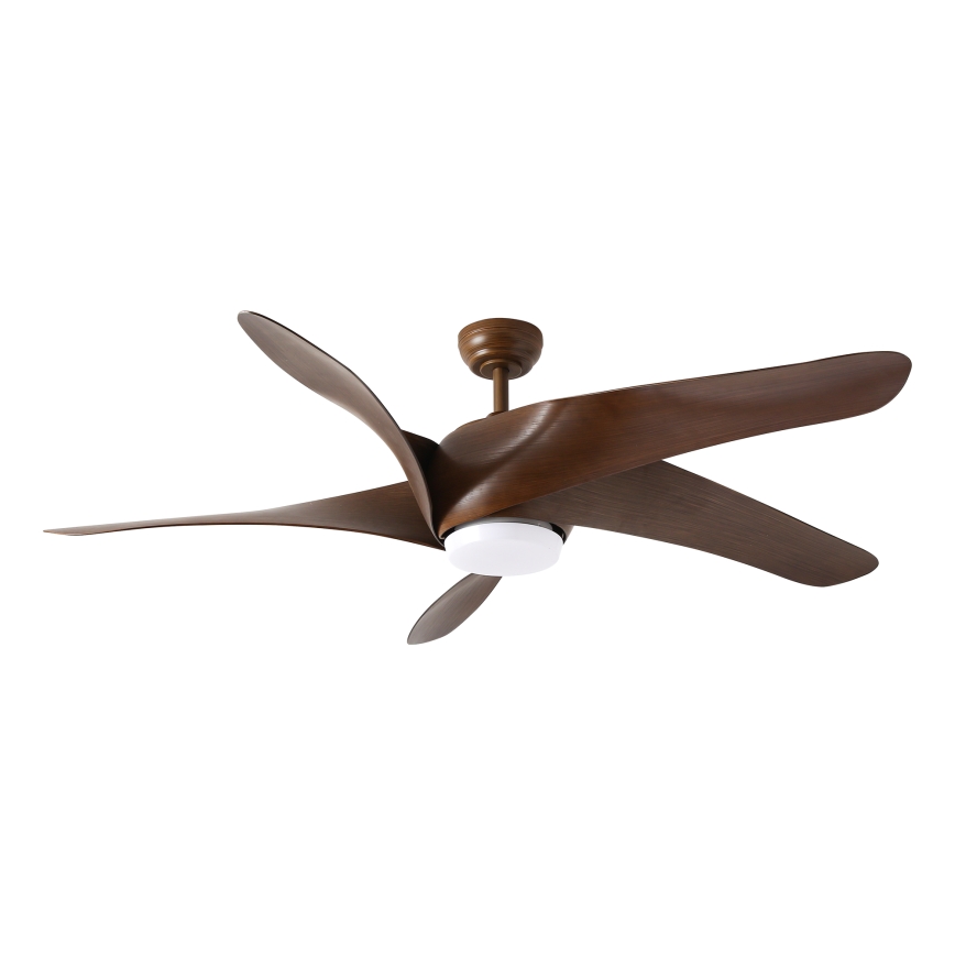 ZEVENTI - LED plafonski ventilator LUCCA LED/18W/230V 3000/4000/6000K Wi-Fi Tuya braon + daljinski upravljač