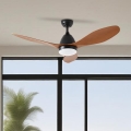 ZEVENTI - LED plafonski ventilator MURO LED/18W/230V 3000/4000/6000K Wi-Fi Tuya crna + daljinski upravljač