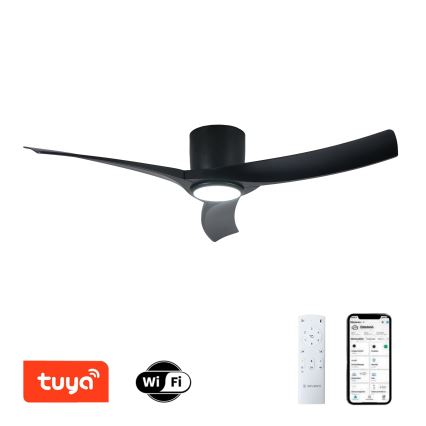 ZEVENTI - LED prigušiva plafonski ventilator ORBITO LED/24W/230V 3000/4000/6000K Wi-Fi Tuya crni + daljinski upravljač