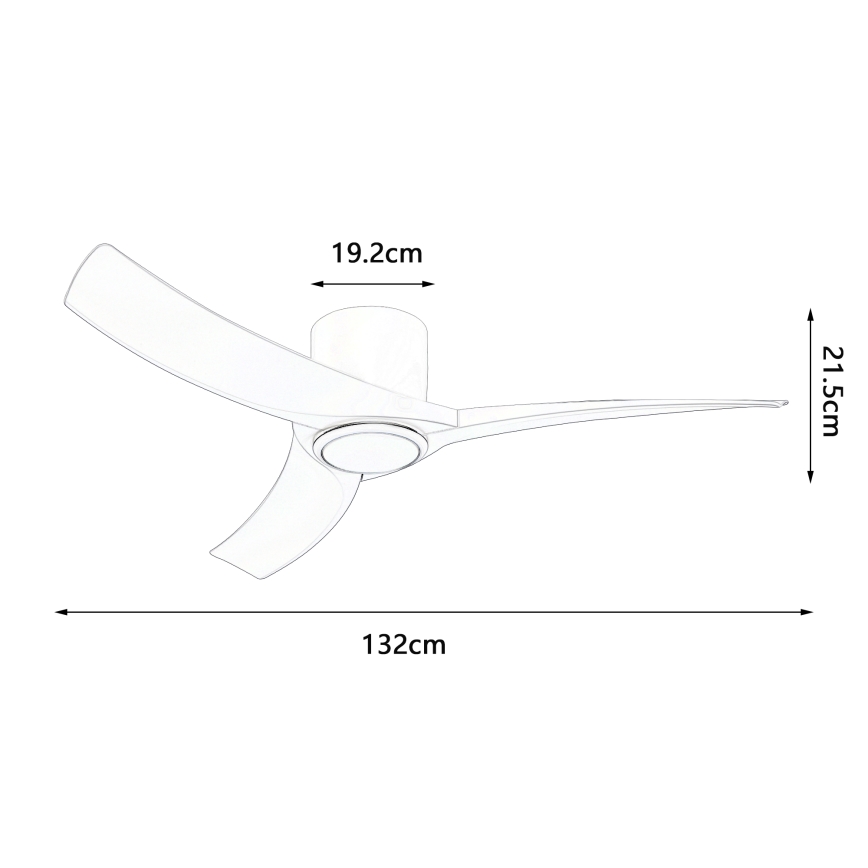 ZEVENTI - LED prigušiva plafonski ventilator ORBITO LED/24W/230V 3000/4000/6000K Wi-Fi Tuya crni + daljinski upravljač