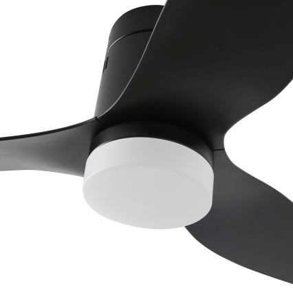ZEVENTI - LED plafonski ventilator PADUA LED/18W/230V 3000/4000/6000K Wi-Fi Tuya crni + daljinski upravljač