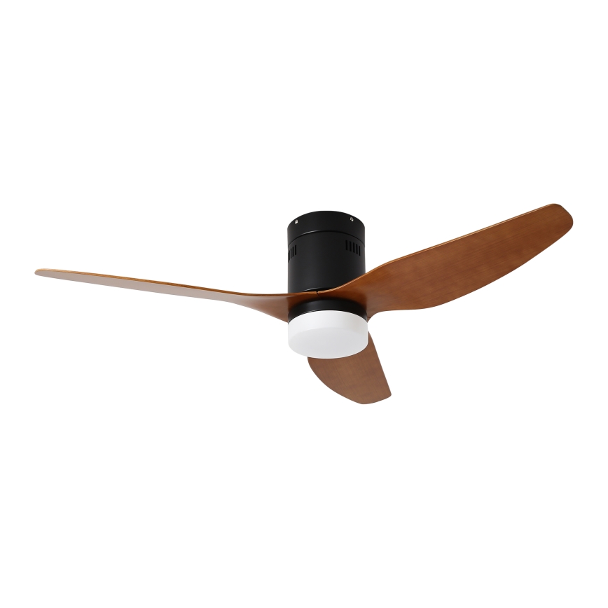 ZEVENTI - LED plafonski ventilator PADUA LED/18W/230V 3000/4000/6000K Wi-Fi Tuya crna/smeđa + daljinski upravljač