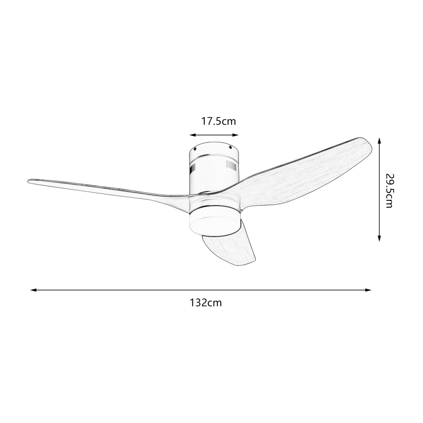 ZEVENTI - LED plafonski ventilator PADUA LED/18W/230V 3000/4000/6000K Wi-Fi Tuya crna/smeđa + daljinski upravljač