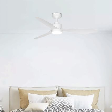 ZEVENTI - LED prigušiva plafonski ventilator ULUWATU LED/20W/230V 2700-6500K 132cm beli + daljinski upravljač