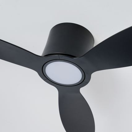 ZEVENTI - LED prigušiva plafonski ventilator VENTORA LED/24W/230V 3000/4000/6000K Wi-Fi Tuya crna + daljinski upravljač