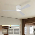 ZEVENTI - LED prigušiva plafonski ventilator AUREX LED/24W/230V 3000/4000/6000K Wi-Fi Tuya beli + daljinski upravljač