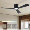 ZEVENTI - LED prigušiva plafonski ventilator AUREX LED/24W/230V 3000/4000/6000K Wi-Fi Tuya crna + daljinski upravljač