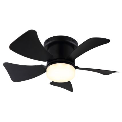 ZEVENTI - LED prigušiva plafonski ventilator MUNDAKA LED/10W/230V 3000-6500K crna + daljinski upravljač